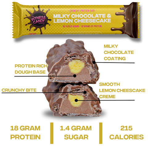 FITNESS CANDY Milky Chocolate & Lemon Cheesecake