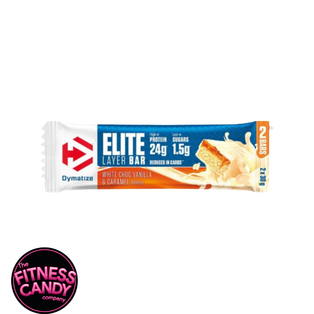 DYMATIZE Elite Layerd Bar White Choc Vanilla & Caramel