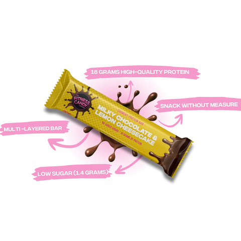 FITNESS CANDY Milky Chocolate & Lemon Cheesecake
