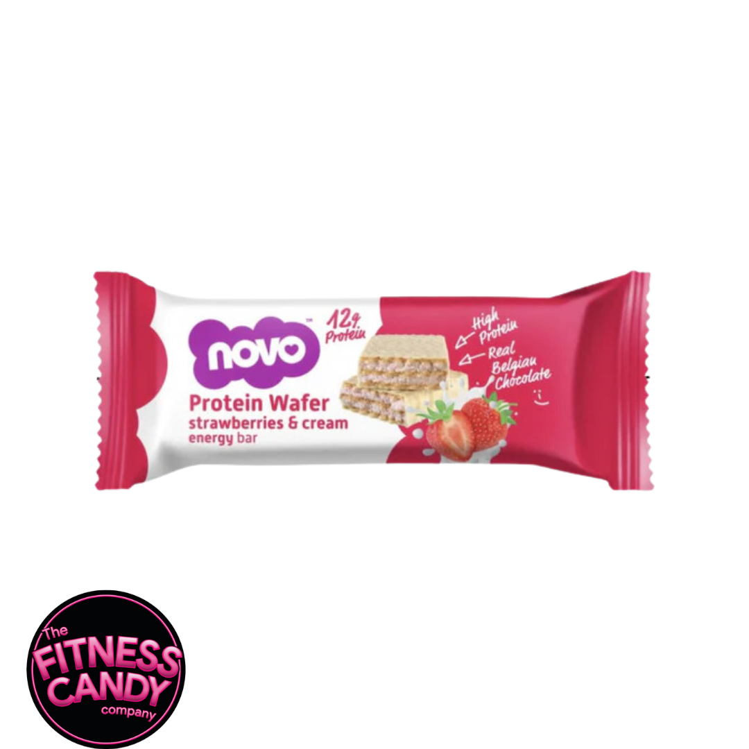 NOVO Nutrition Protein Wafer Bar Strawberry & Cream (THT 12/08/2026)