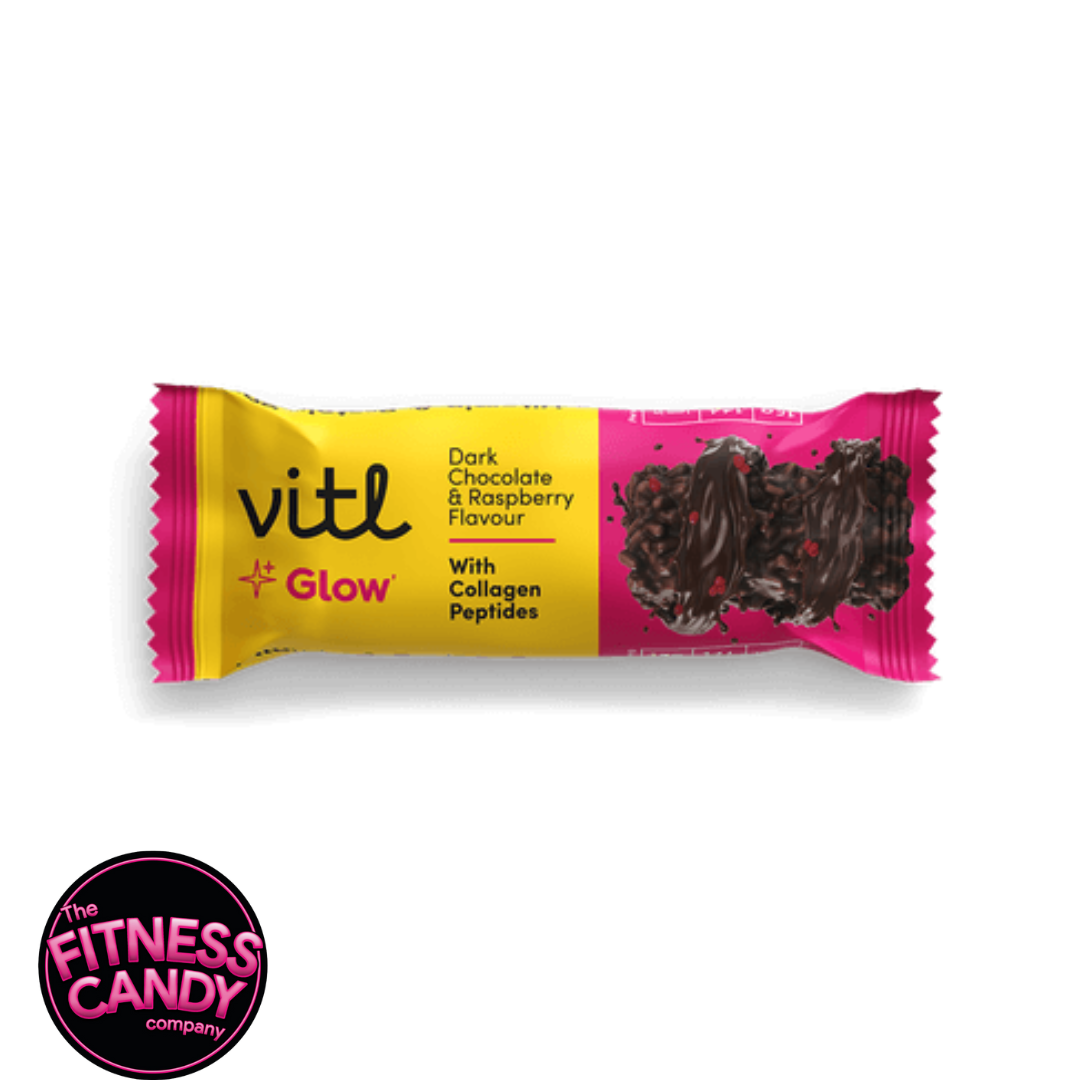 Vitl Glow Vitamin & Protein Bar Dark Chocolate Raspberry