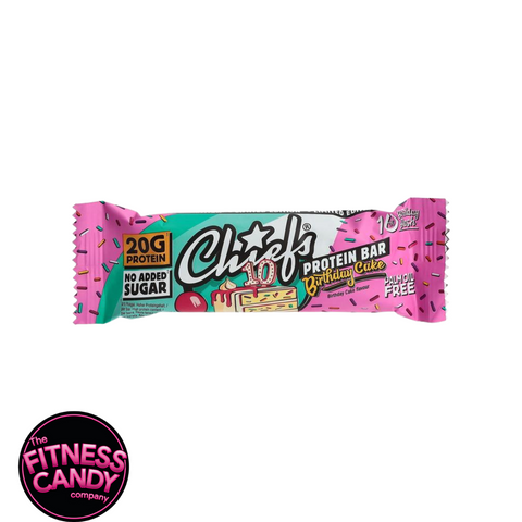 CHIEFS Protein Bar Birthday Cake